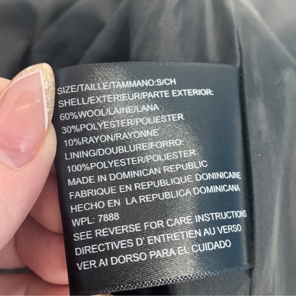 MICHAEL Michael Kors Wool Blend Peacoat Double Breasted in Dark Grey,.Size S. - Picture 11 of 11